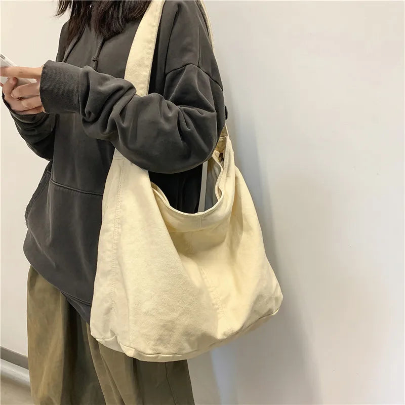 Canvas Crossbody Bag Large Shoulder Bag for Women