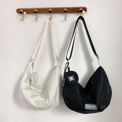 Large Canvas Crossbody Bags for Women Cotton Cloth Female Students School Bag