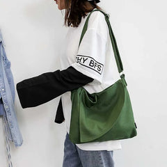 Women's Canvas Crossbody Bag Large Capacity for Spring Summer