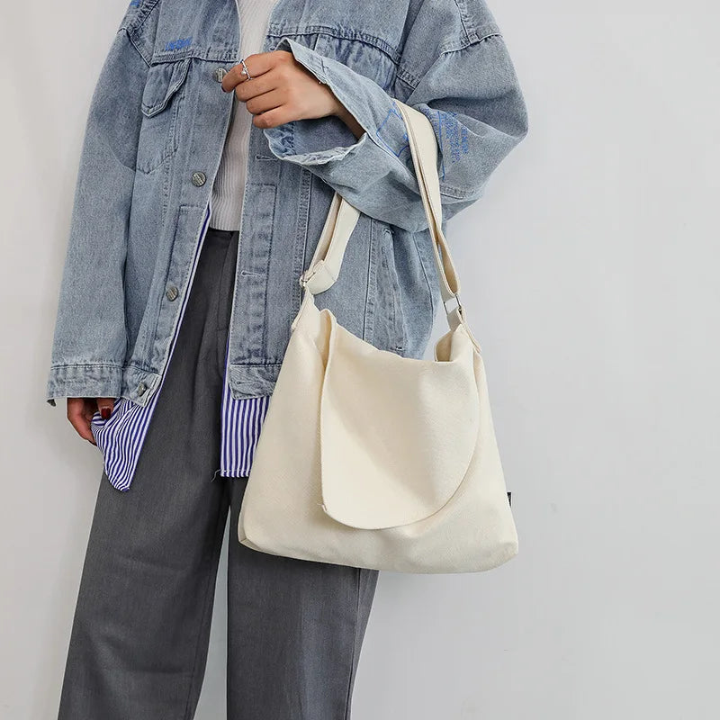 Women's Canvas Crossbody Bag Large Capacity for Spring Summer