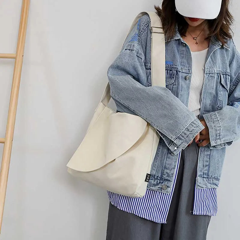 Women's Canvas Crossbody Bag Large Capacity for Spring Summer