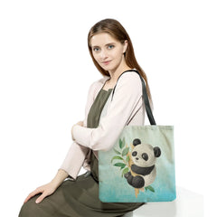 Large Capacity Women's Tote Bag Chinese Style Panda Print Teacher Gift