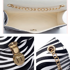 Leopard Print Cow Pattern Shoulder Bag Small Square Messenger Bag
