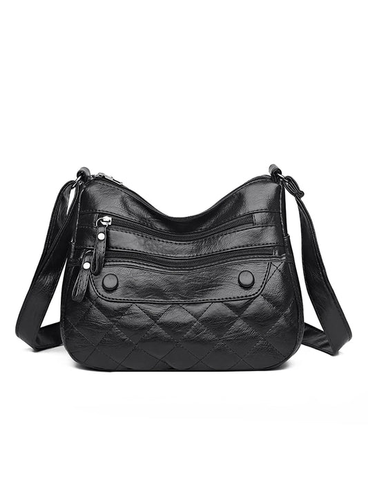 Women's Vintage Sling Bag PU Leather Crossbody Pack
