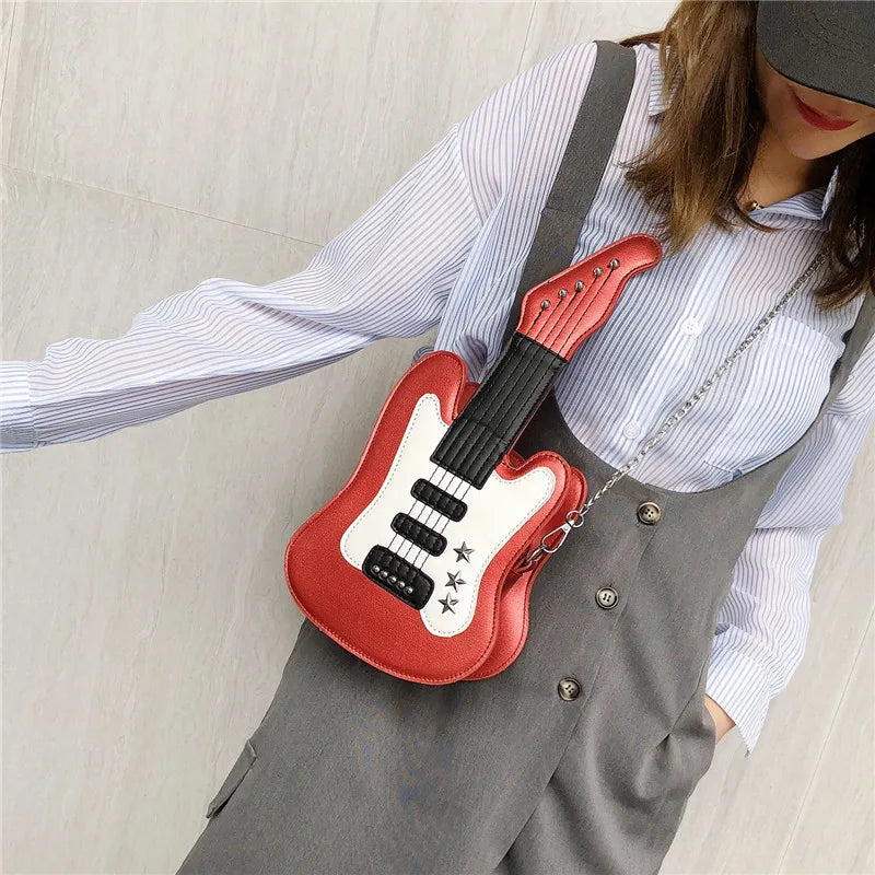 Women's Mini Guitar Shape Crossbody Bag