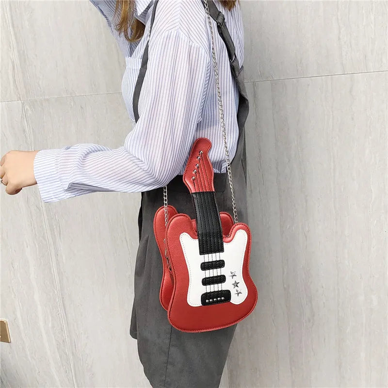 Women's Mini Guitar Shape Crossbody Bag