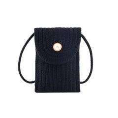 Straw Woven Messenger Bag Retro Style Casual Handbag