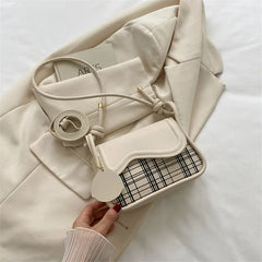 Plaid Casual Messenger Bag Handbag Underarm Single Shoulder Bag