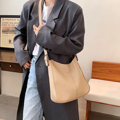 Women's Pu Leather Shopper Bag Big Capacity Crossbody Bucket Totes