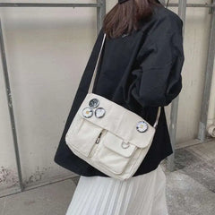 Large-Capacity Canvas Shoulder Bag for Women