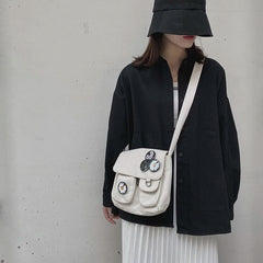 Large-Capacity Canvas Shoulder Bag for Women