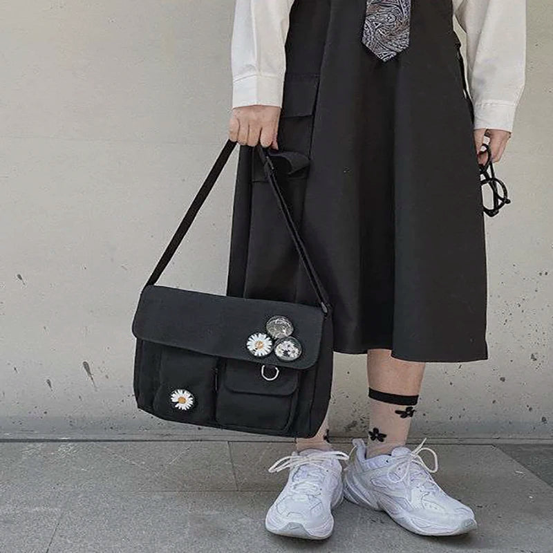 Large-Capacity Canvas Shoulder Bag for Women