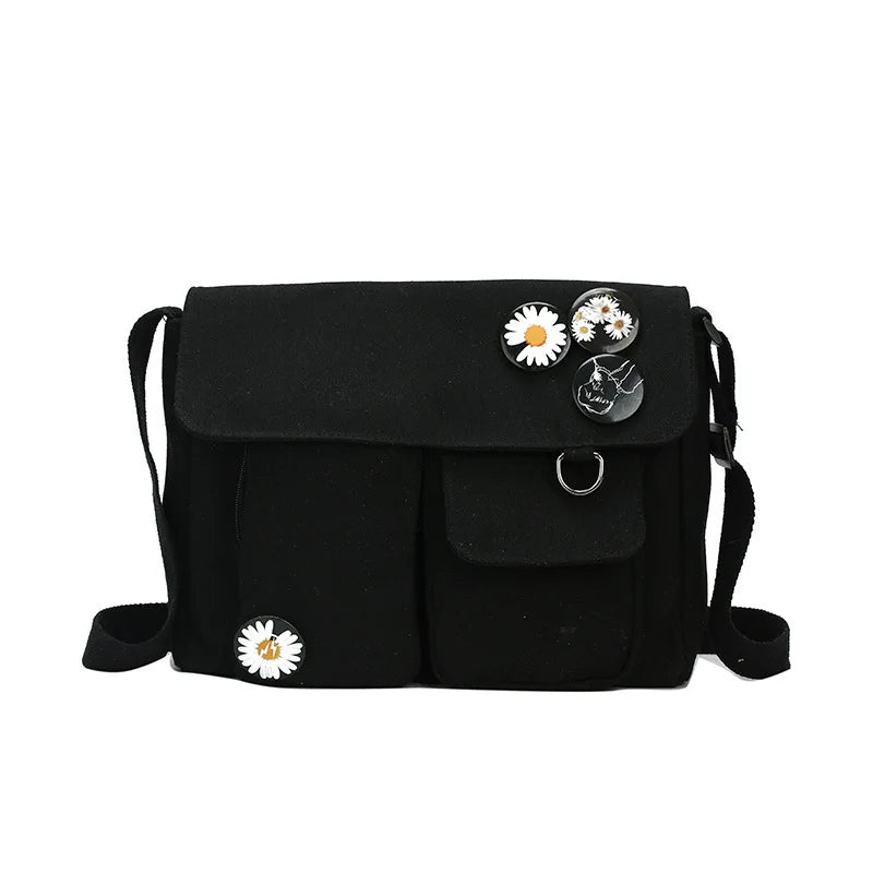 Large-Capacity Canvas Shoulder Bag for Women