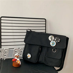 Large-Capacity Canvas Shoulder Bag for Women