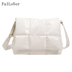 Women's Square Shoulder Bag Solid Texture Messenger Bag
