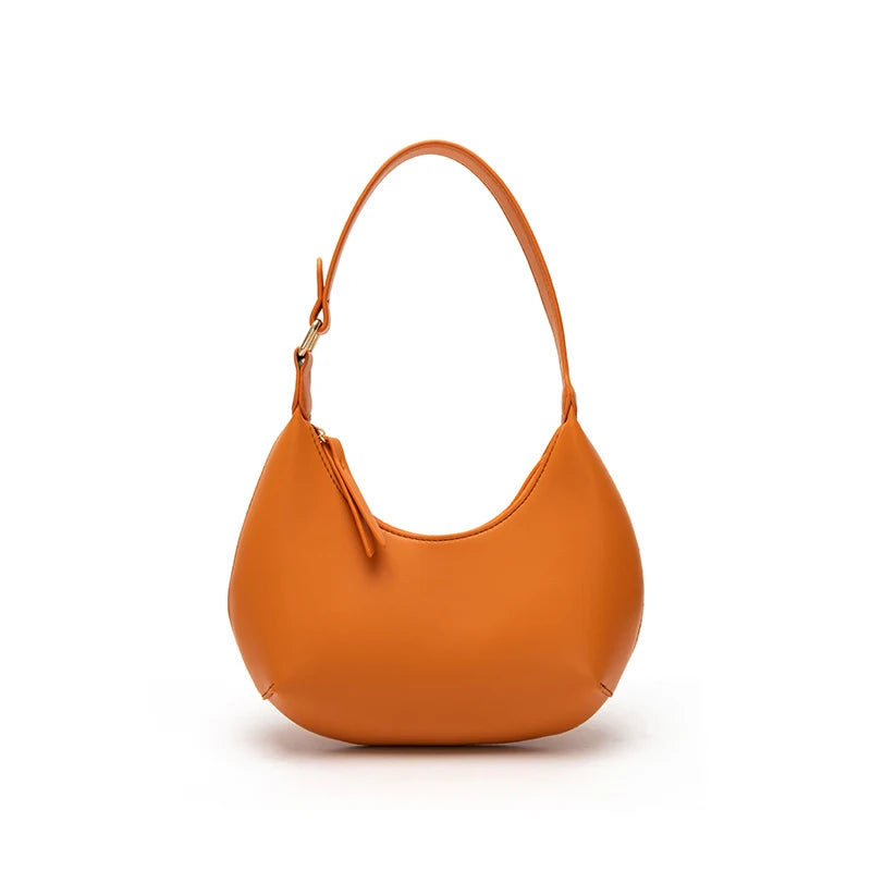 PU Leather Shoulder Bags for Women - Solid Hobo Shopper Handbags