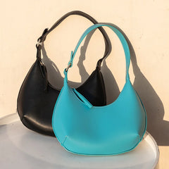 PU Leather Shoulder Bags for Women - Solid Hobo Shopper Handbags