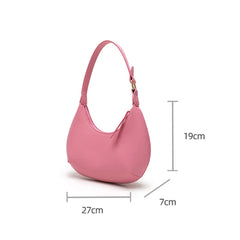 PU Leather Shoulder Bags for Women - Solid Hobo Shopper Handbags