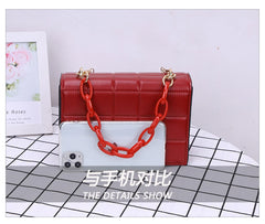 Candy Thick Chain Quilted Shoulder Purses Women Clutch Bags