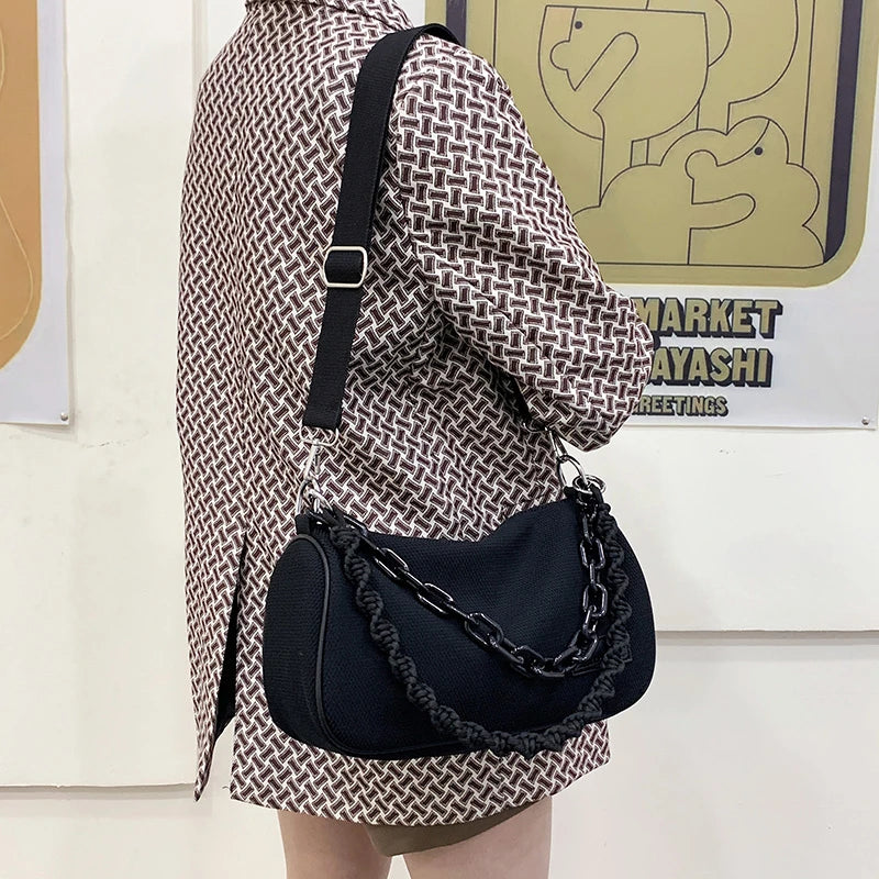 Women's Shoulder Bags Crossbody Bags Handbags Braided Straps Chain Tote Bags