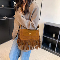 Women's Large Capacity Shoulder Bag Fringe Crossbody Vintage Tote