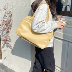 Women's Shoulder Bags Large Capacity PU Leather Shoulder Travel Ladies Handbags