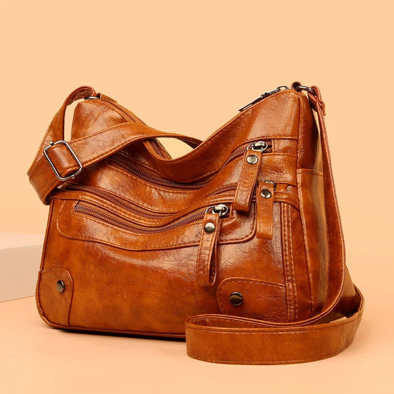 Women's Shoulder Bags Large Messenger Brown Bags Lady Handbags Top Handles