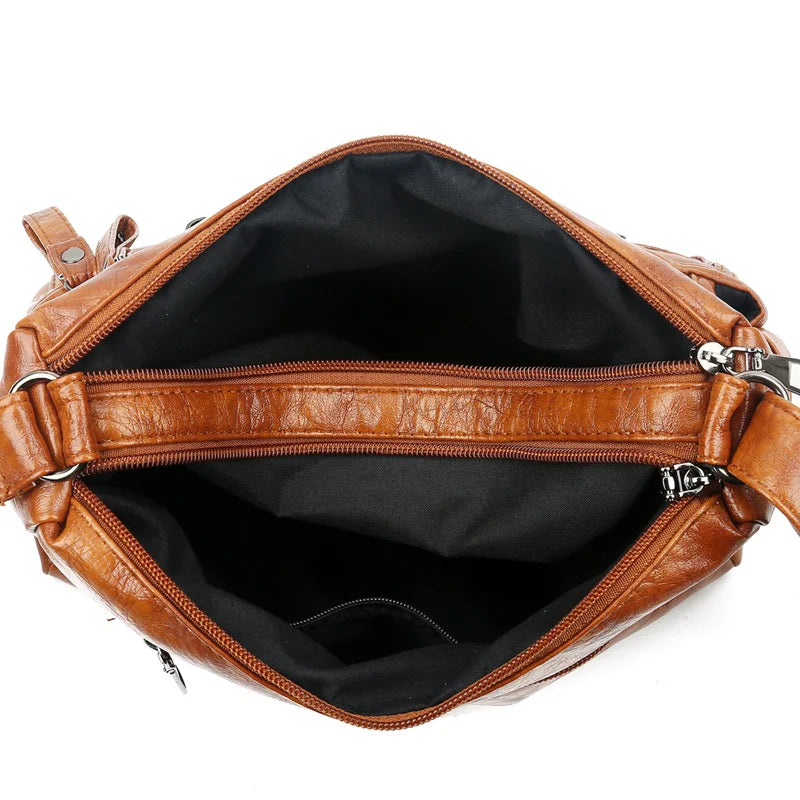 Women's Shoulder Bags Large Messenger Brown Bags Lady Handbags Top Handles