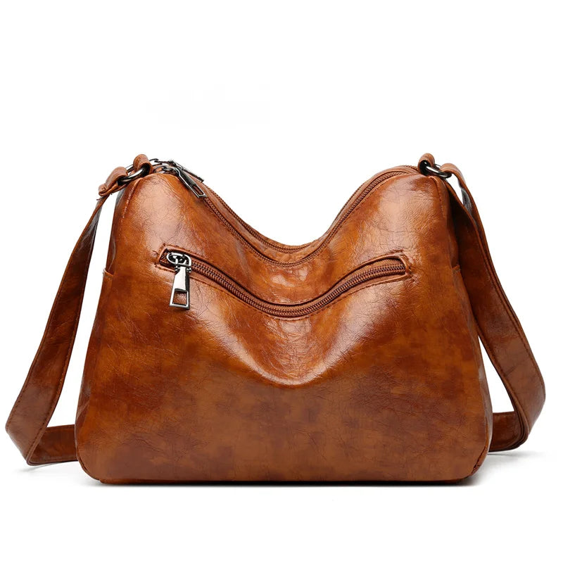 Women's Shoulder Bags Large Messenger Brown Bags Lady Handbags Top Handles