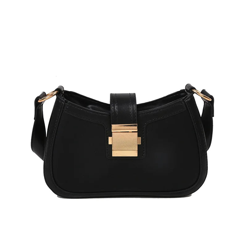 Casual PU Ladies Shoulder Bags Western Style Underarm Bags