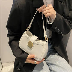 Casual PU Ladies Shoulder Bags Western Style Underarm Bags