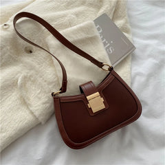 Casual PU Ladies Shoulder Bags Western Style Underarm Bags