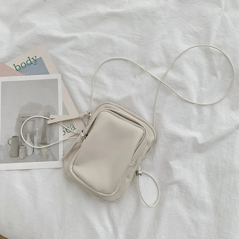 Mini PU Leather Shoulder Bag for Women Casual Tote