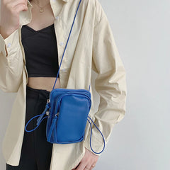 Mini PU Leather Shoulder Bag for Women Casual Tote