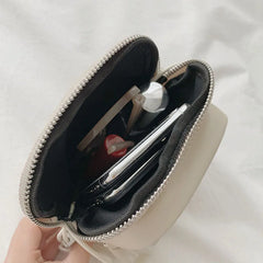 Mini PU Leather Shoulder Bag for Women Casual Tote