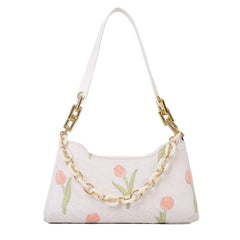 Women's Floral Shoulder Bag Casual Single Shoulder Bag