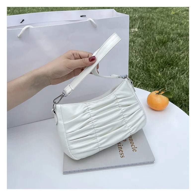 Textured Underarm Shoulder Bag for Women
