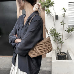 Textured Underarm Shoulder Bag for Women