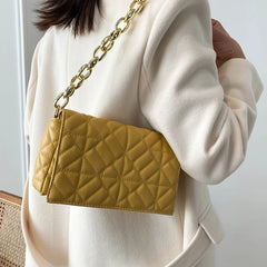 Women's Chain Quilted Shoulder Bag Handbag Clutch Underarm Purse