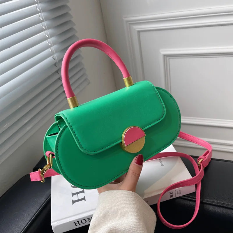 Vintage Evening Top Pu Leather Female Handbag Women Solid Bag Crossbody