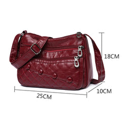 Women's Vintage PU Leather Shoulder Bag Crossbody Purse & Wallet