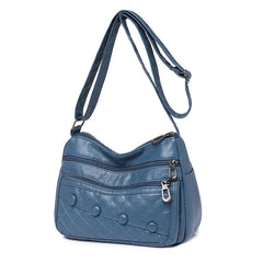 Women's Vintage PU Leather Shoulder Bag Crossbody Purse & Wallet