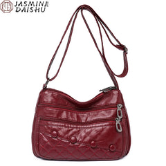 Women's Vintage PU Leather Shoulder Bag Crossbody Purse & Wallet