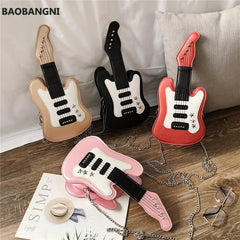 Women's Guitar Shape Crossbody Messenger Bag Pu Bag