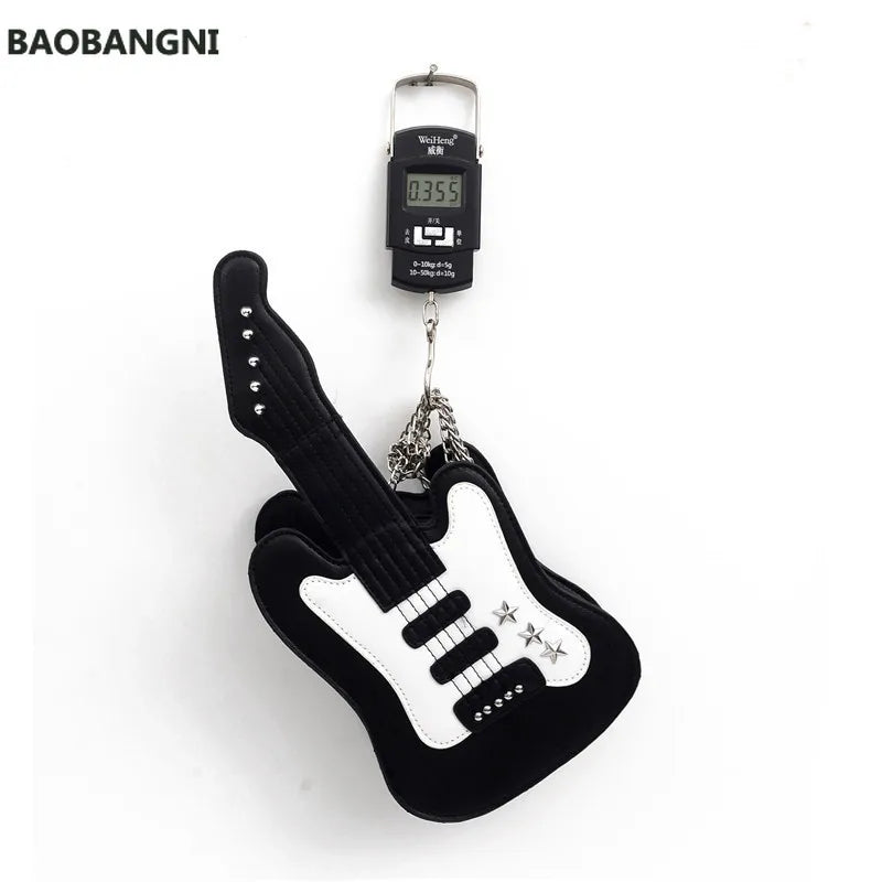 Women's Guitar Shape Crossbody Messenger Bag Pu Bag