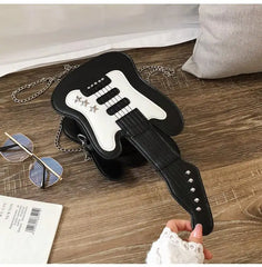 Women's Guitar Shape Crossbody Messenger Bag Pu Bag