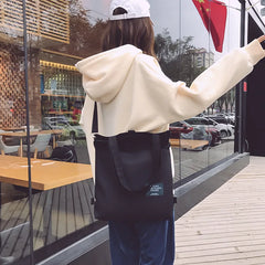 Large Capacity Women's Shoulder Tote Bag Casual Canvas School Backpack