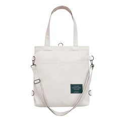 Large Capacity Women's Shoulder Tote Bag Casual Canvas School Backpack