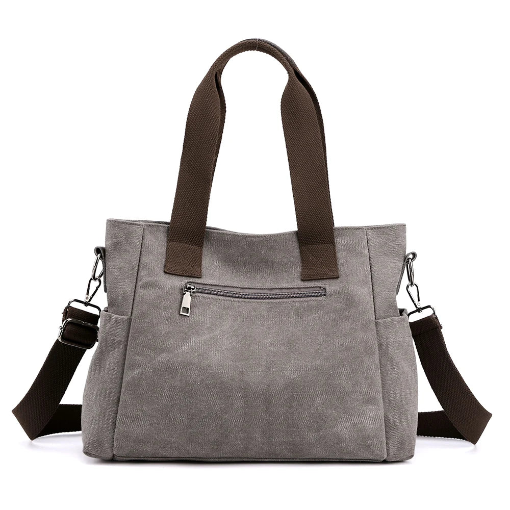 Women's Canvas Shoulder Bag Vintage Tote CrossBody Handbag