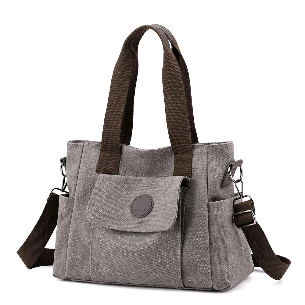 Women's Canvas Shoulder Bag Vintage Tote CrossBody Handbag